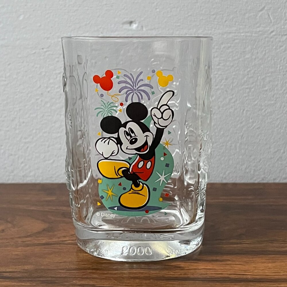 2000 McDonald's Disney World Millennium Celebration Mickey Mouse Glass